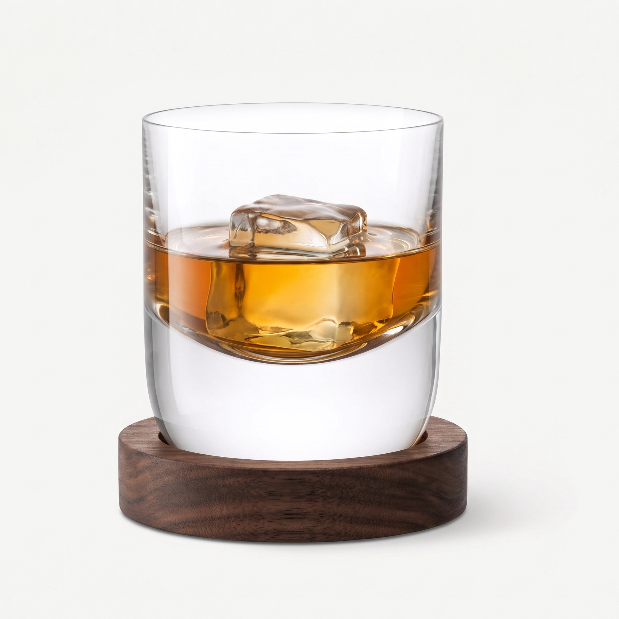 L.S.A. Whisky Tumbler 27 Cl met Onderzetter - 2 Stuks gevuld op gebroken witte achtergrond