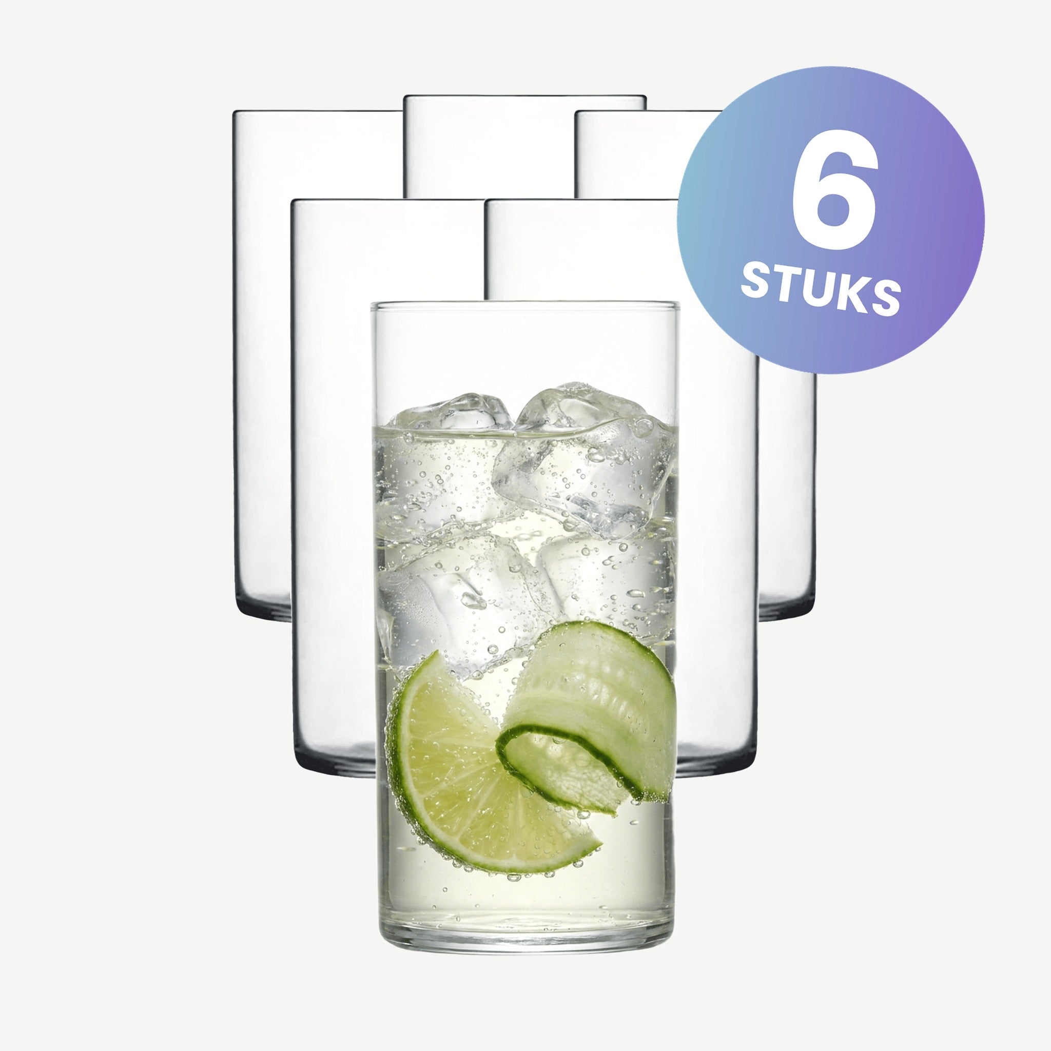 Luigi Bormioli Top  Class Tumbler Hi-Ball 37,5 Cl  - set van 6 glazen