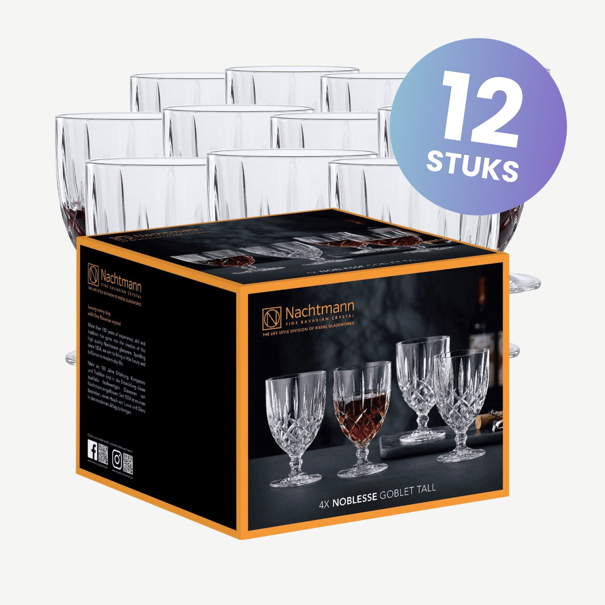 Nachtmann Noblesse Goblet 35 Cl Hoog - set van 12 glazen