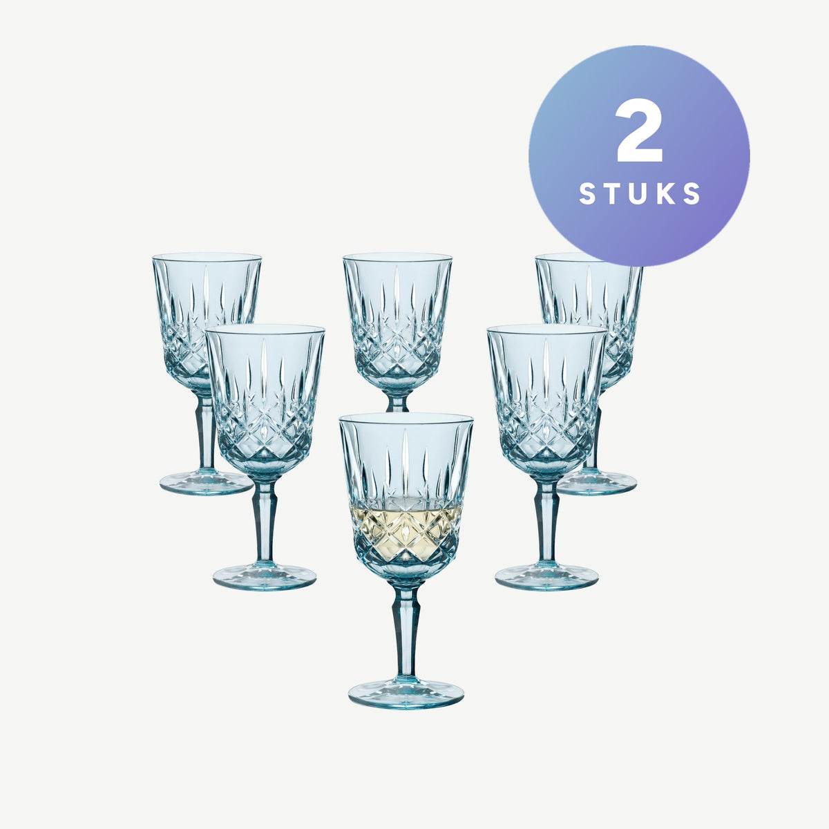 Nachtmann Noblesse Wijnglas 35,5 Cl Blauw, set van 2 stuks