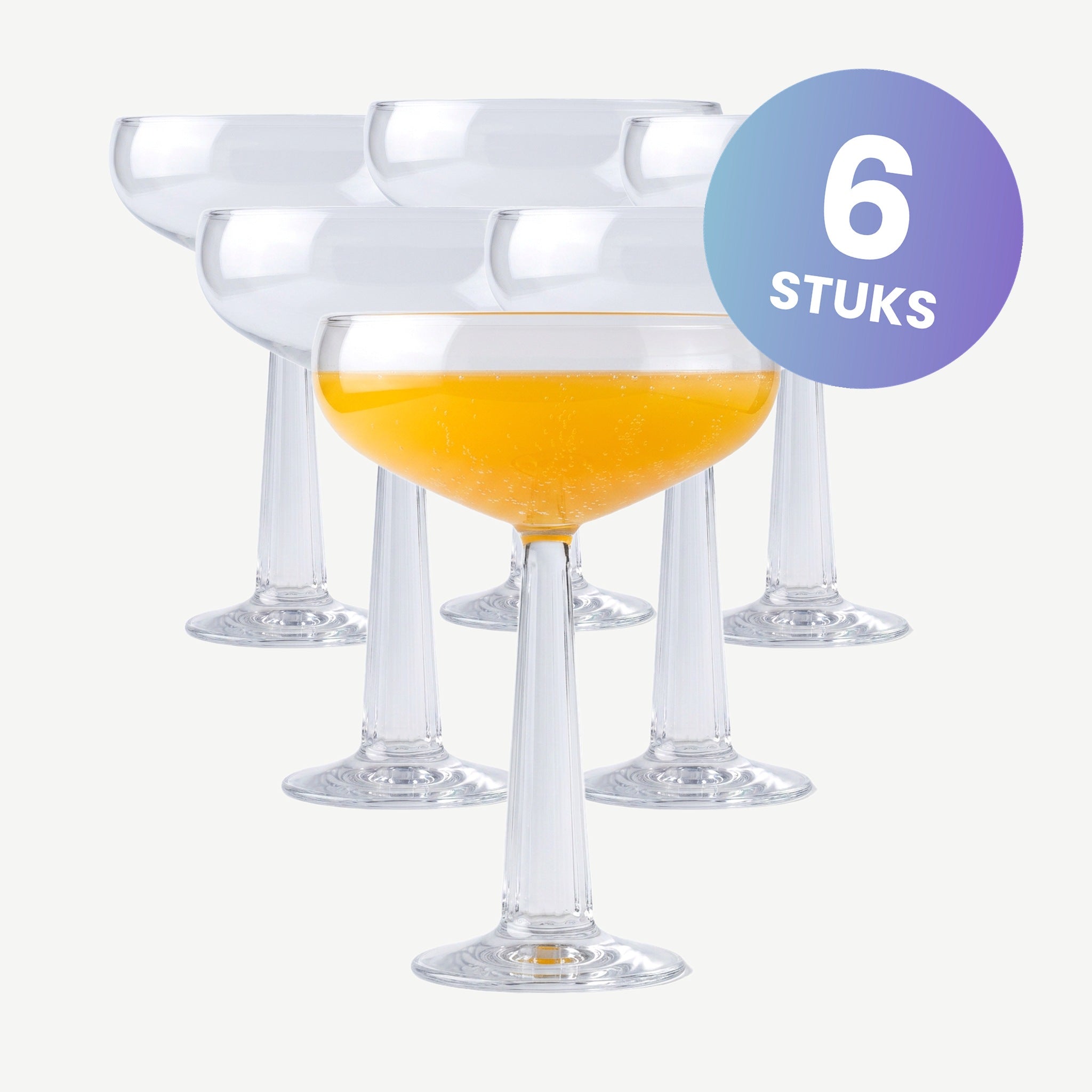 Champagneglas / Coupe 23,5 Cl - set van 6 glazen