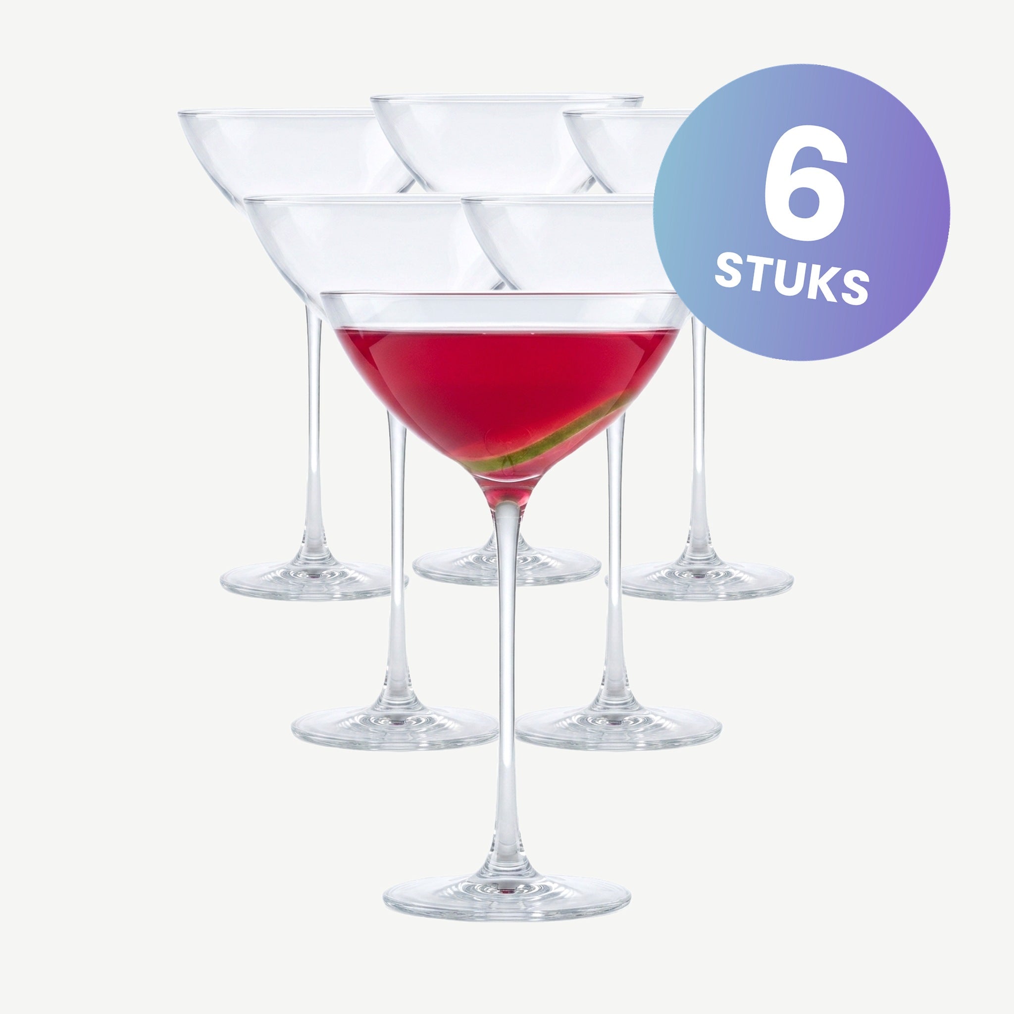 Nude Glass Savage Coupetini Glas 17 Cl - set van 6 glazen