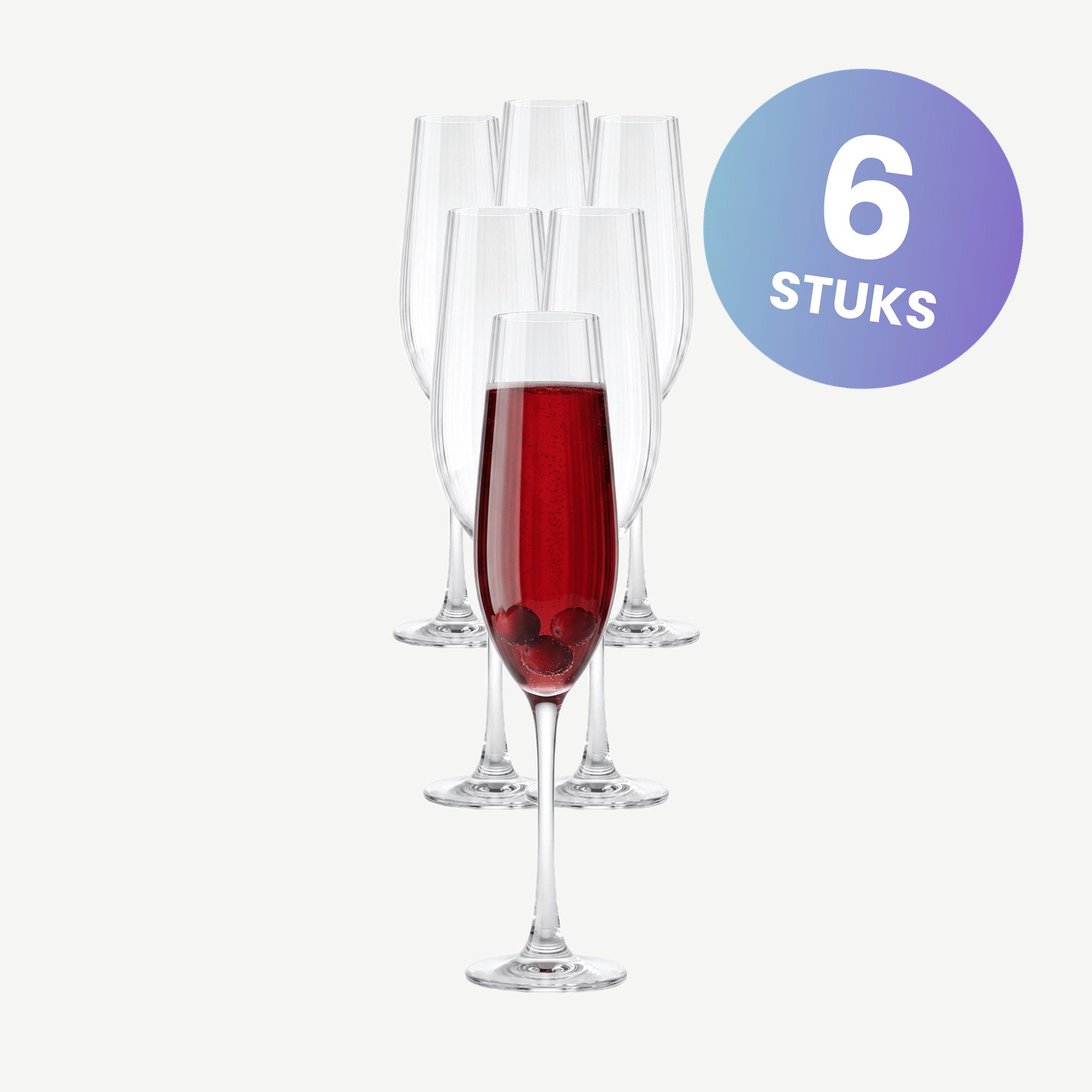 Nuform Optic Champagneflûte 26 Cl - set van 6 glazen