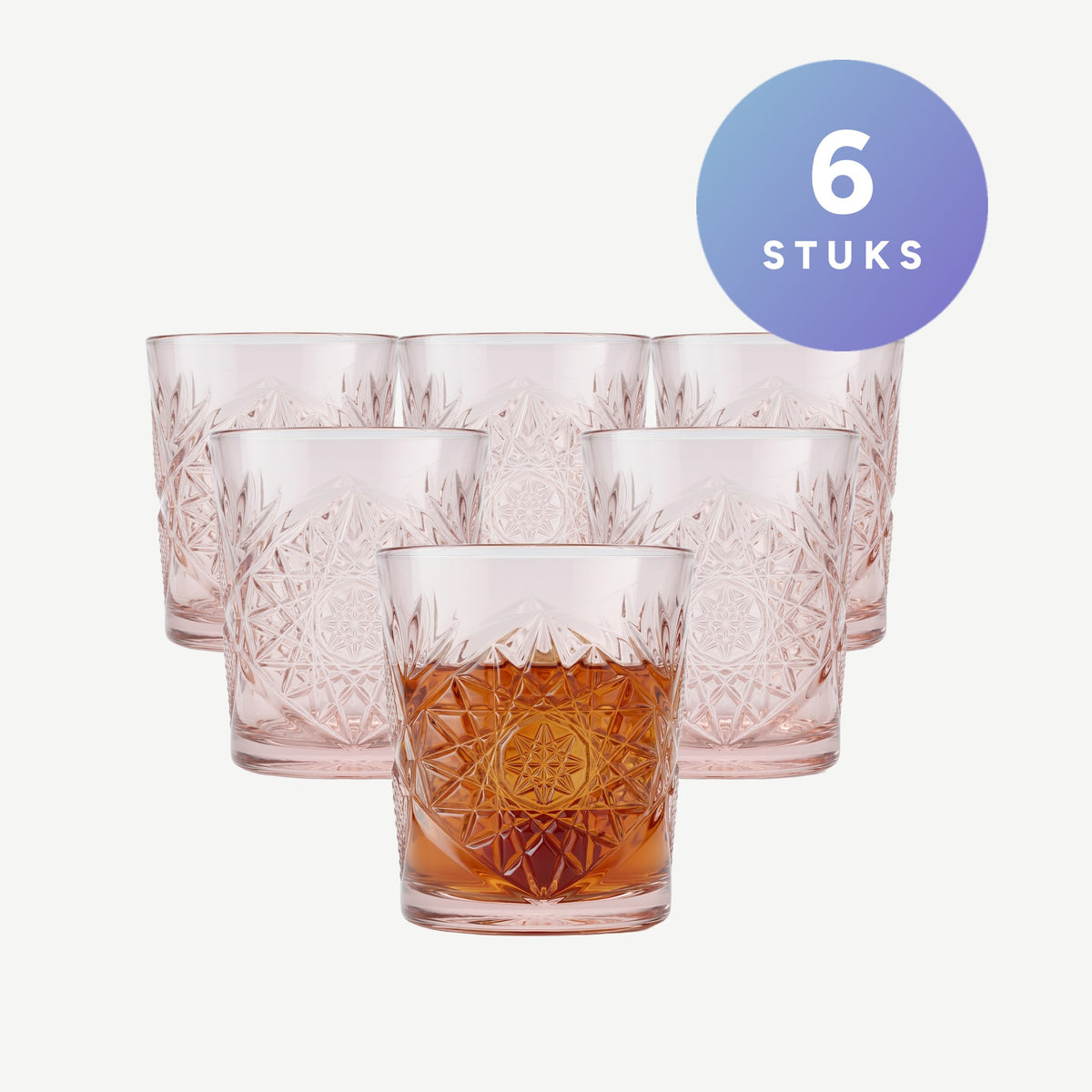 Onis Icon Tumbler 35 cl Licht Roze set van 6 glazen