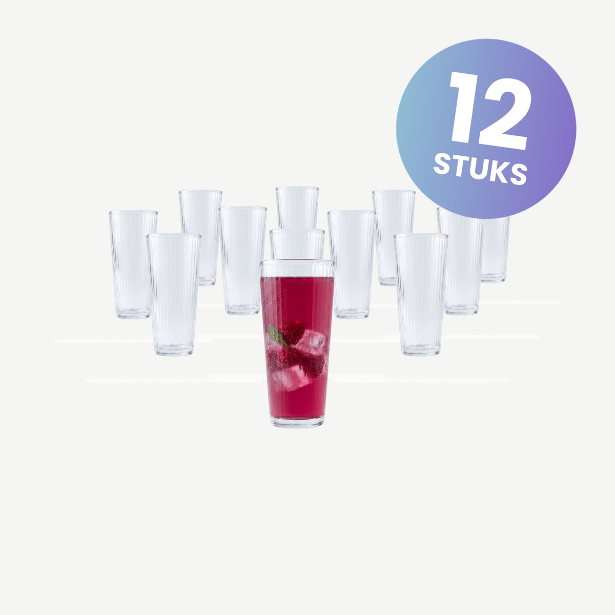 Pasabahce Grande Sunray Longdrinkglas 46 Cl - set van 12 glazen