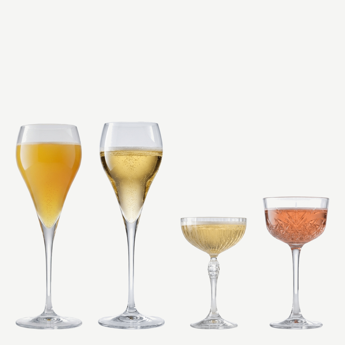 Proostbox met champagneflutes en coupes gevuld