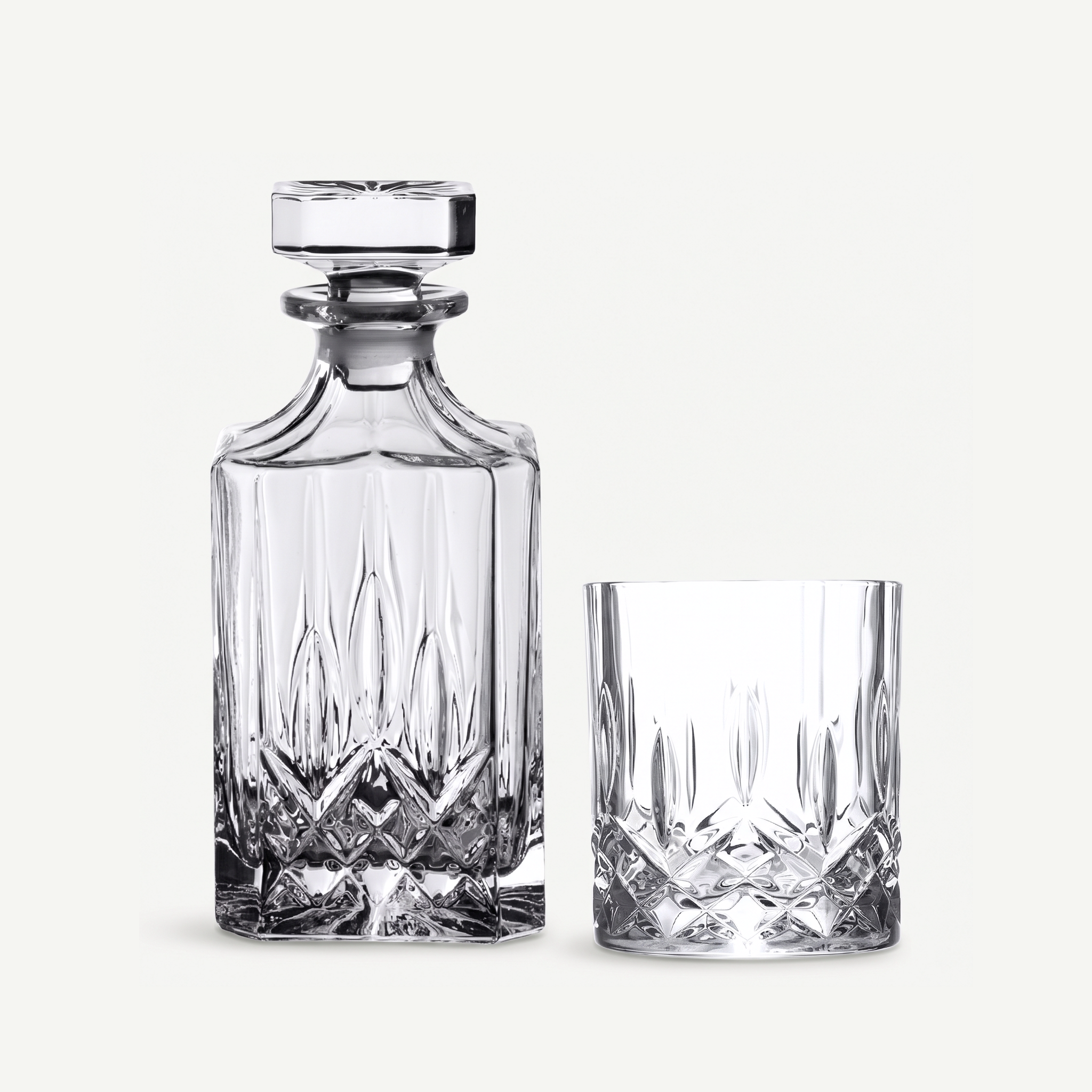 RCR Opera whiskyset karaf en glas leeg