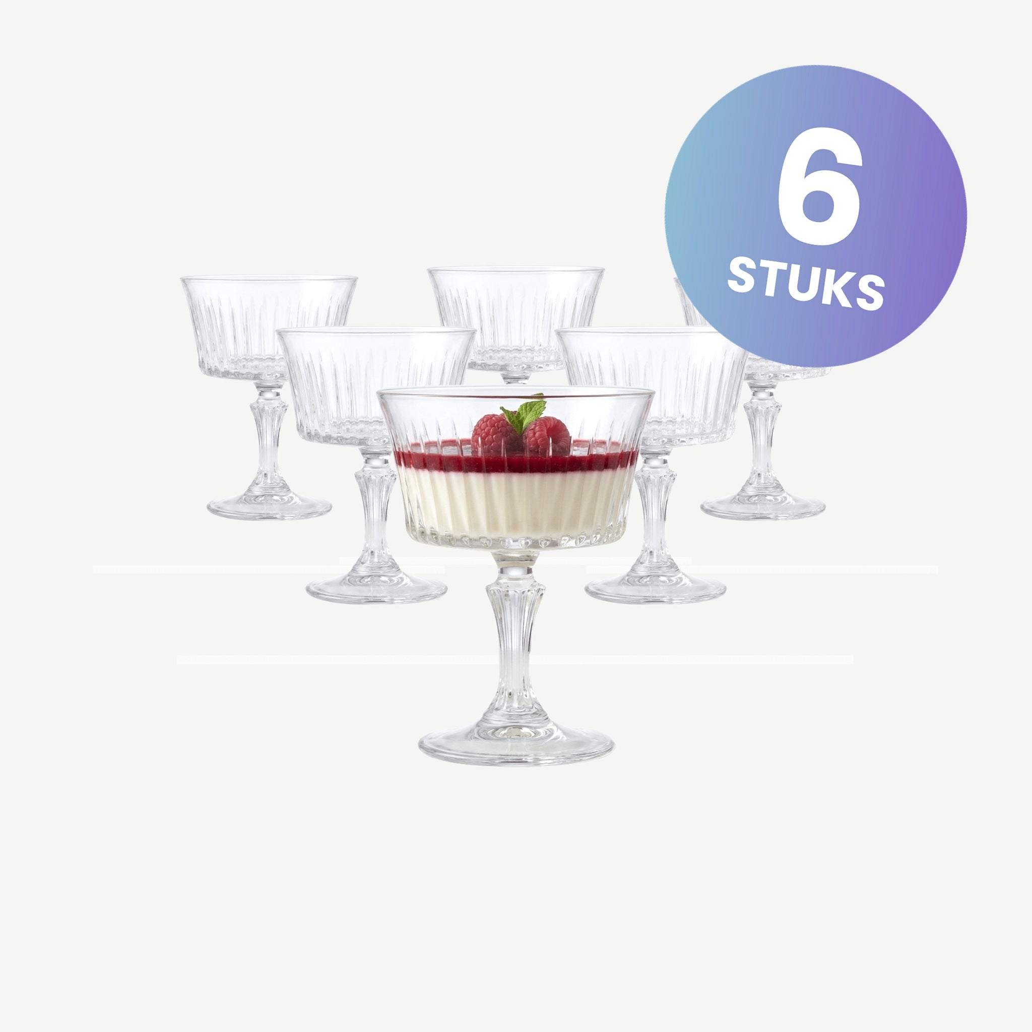 RCR Timeless Dessertcoupe 26 Cl - set van 6 glazen