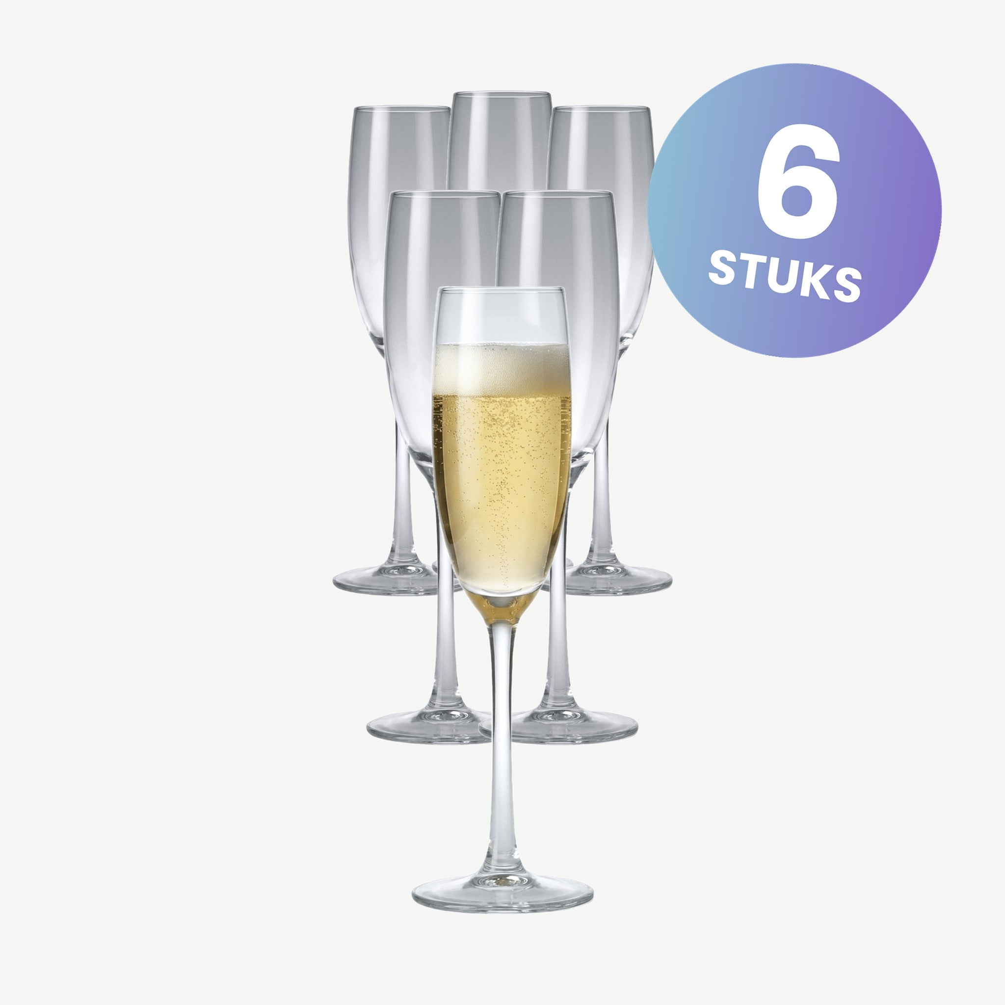 Royal Leerdam Plaza Champagneglas / Flute 19 Cl - set van 6 glazen