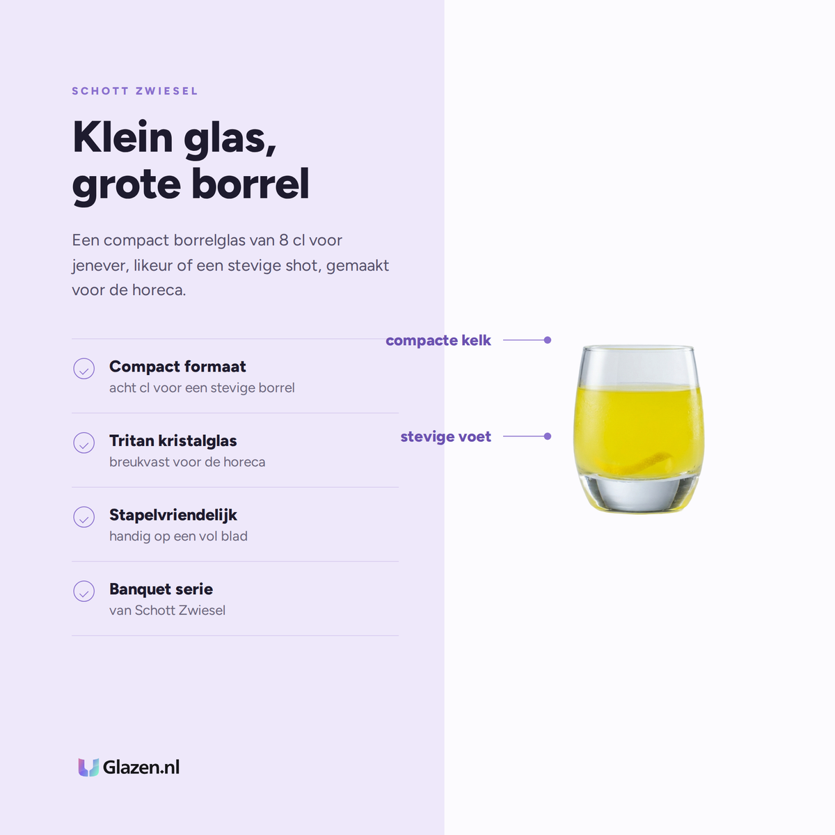 Eigenschappen van Schott Zwiesel Banquet Borrelglas 8 Cl
