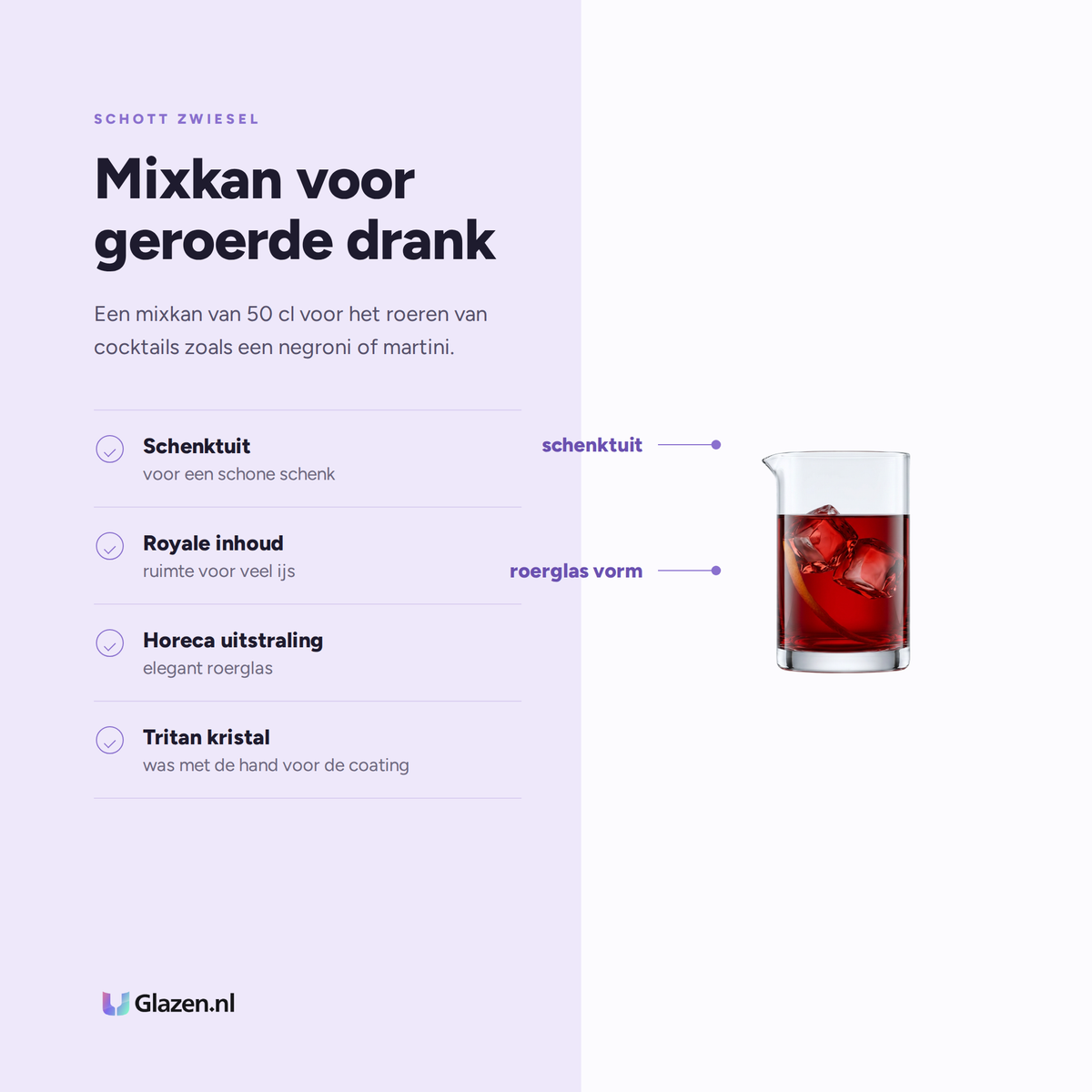 Eigenschappen van Schott Zwiesel Bar Special Basic Bar Mixkan 50 Cl