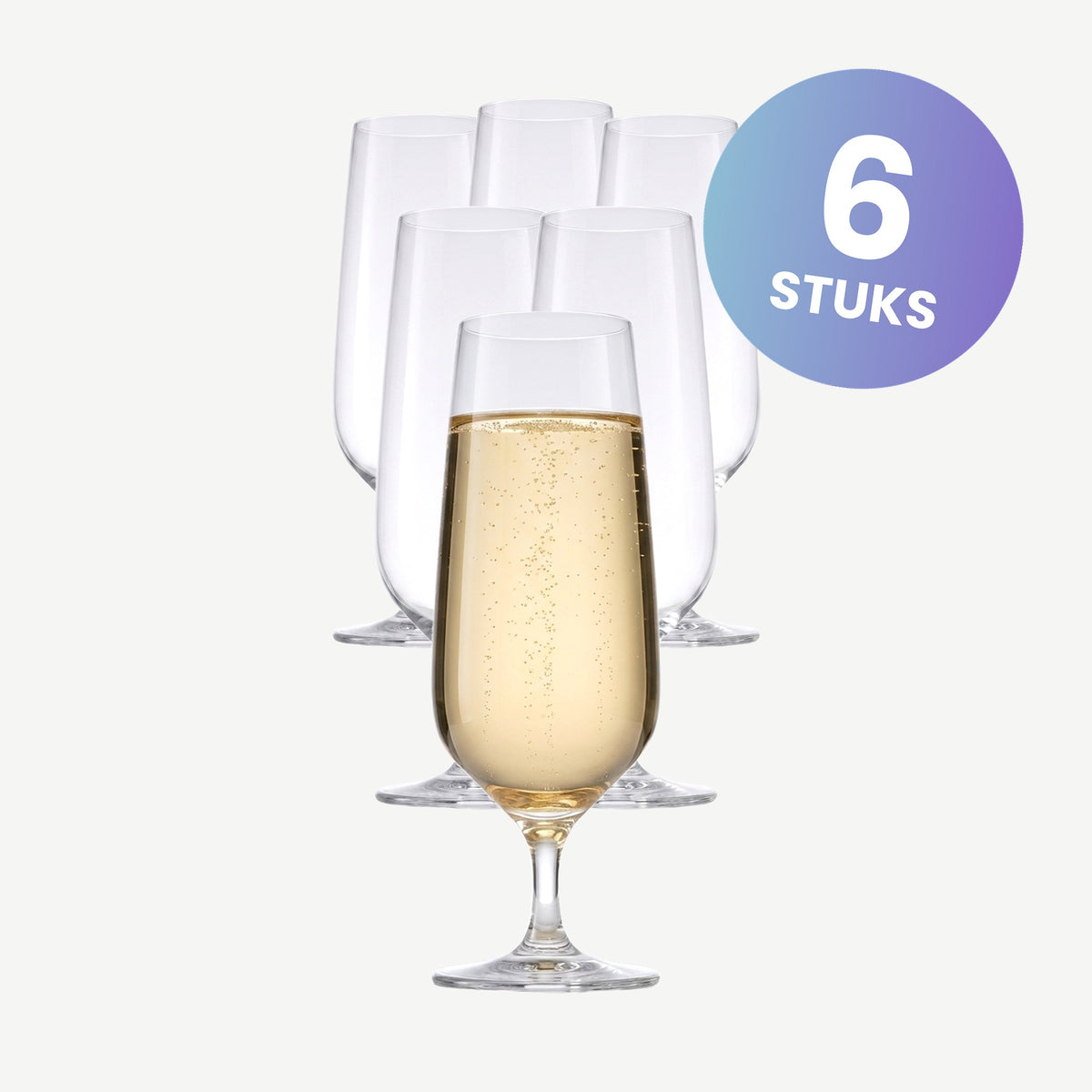 Schott Zwiesel Bistro Line Champagneglas 27,7 Cl met Mousseerpunt - set van 6 glazen