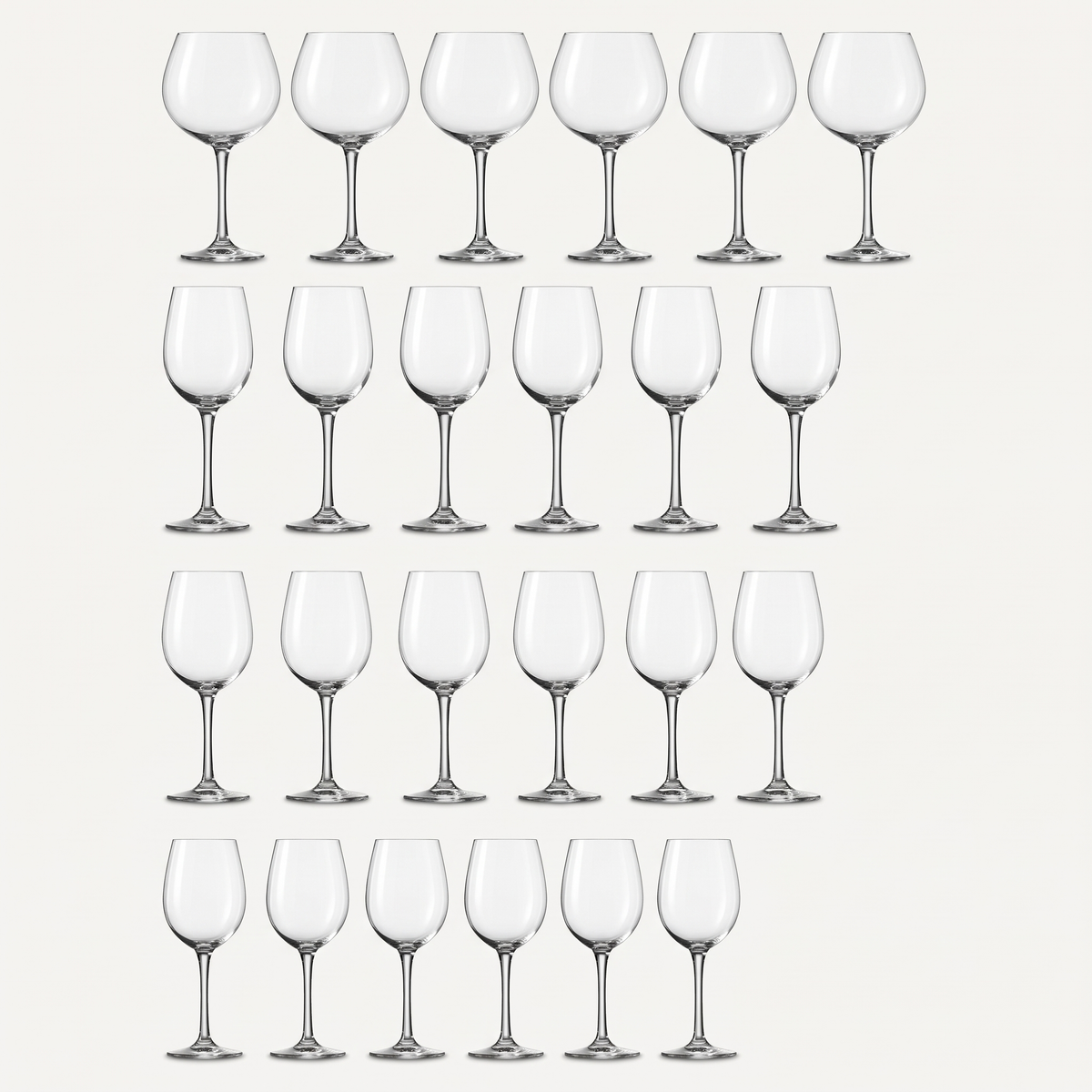 Schott Zwiesel Classico set van vierentwintig lege wijnglazen