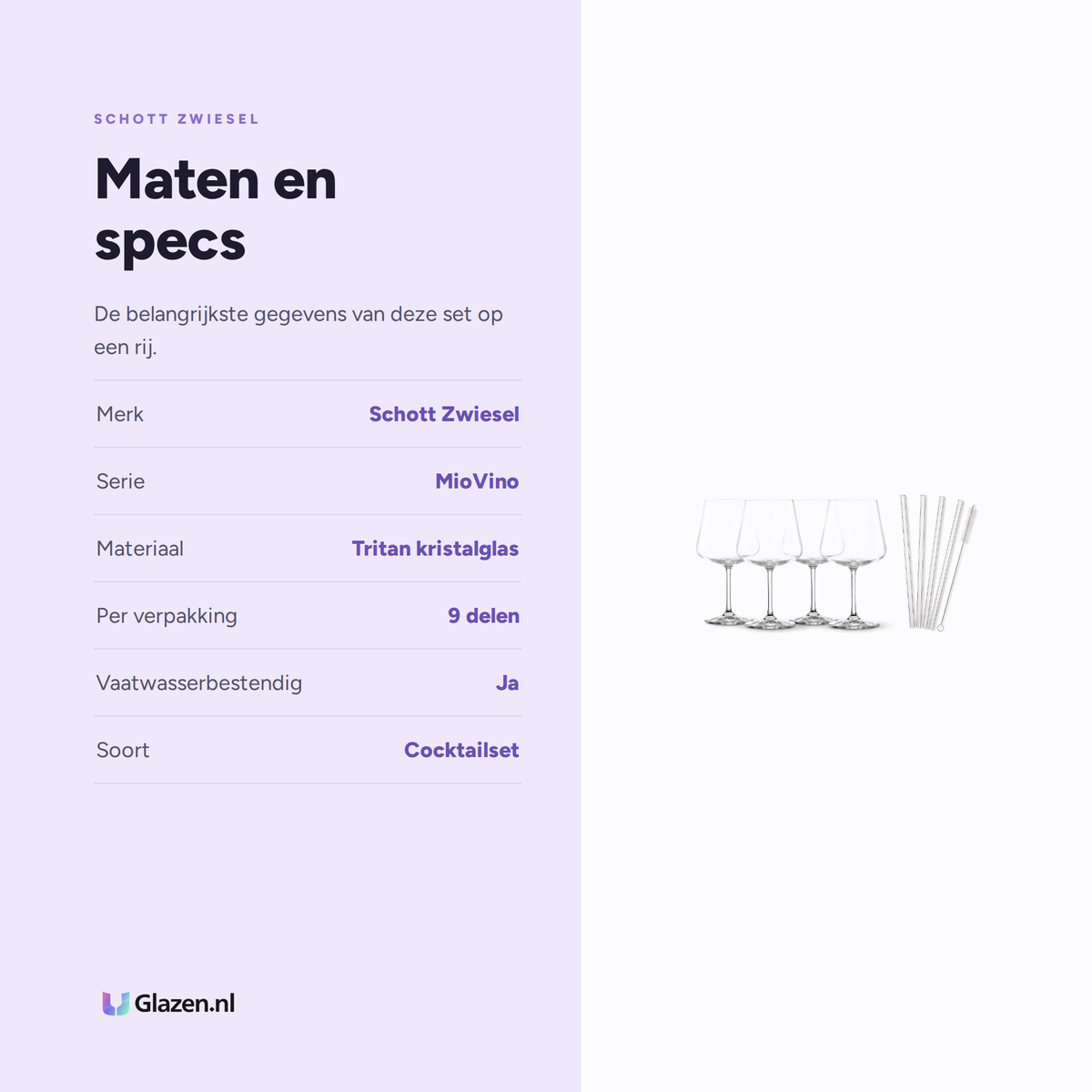 Schott Zwiesel MioVino After Work Drinks Set maten en specs