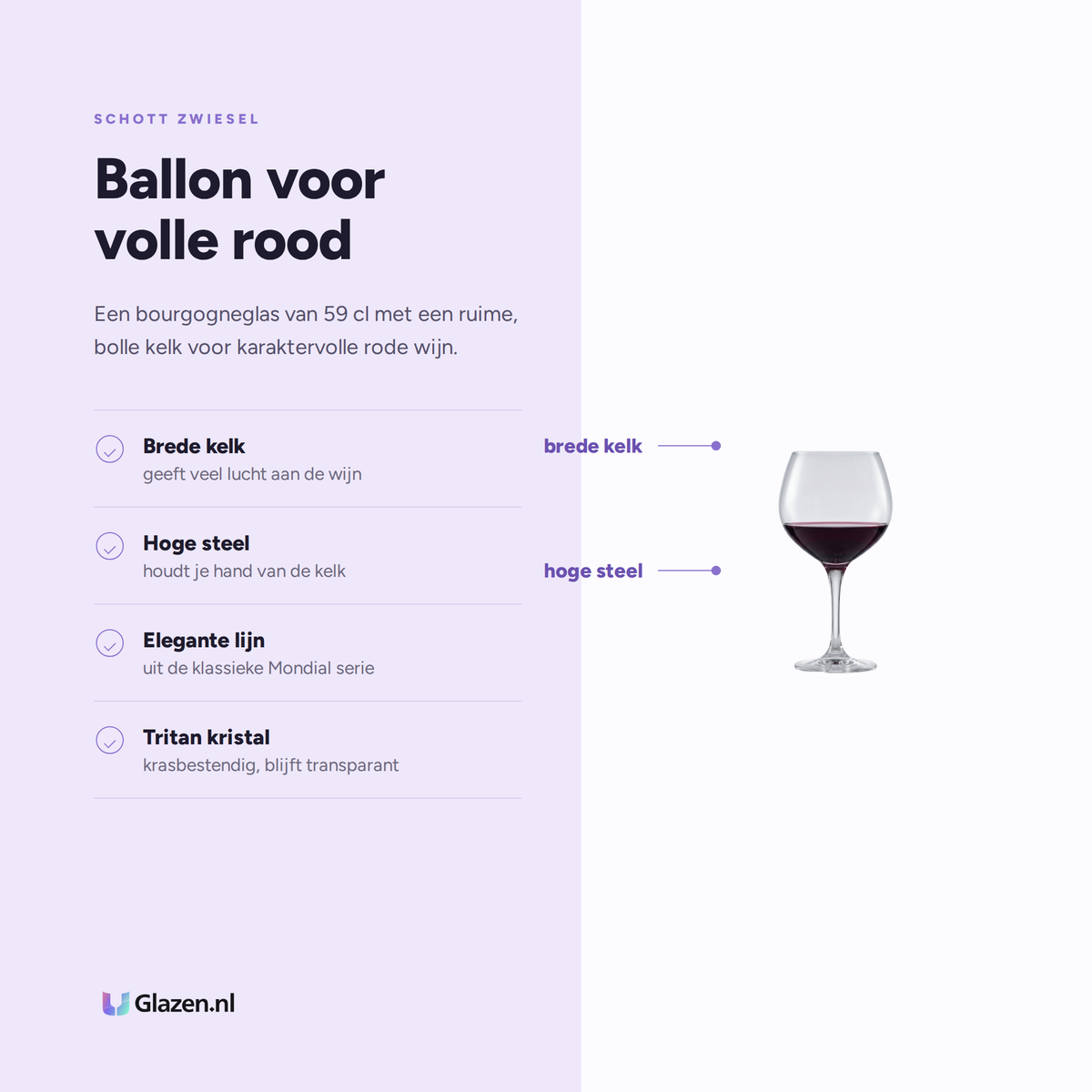 Eigenschappen van Schott Zwiesel Mondial Bourgogneglas 59 Cl