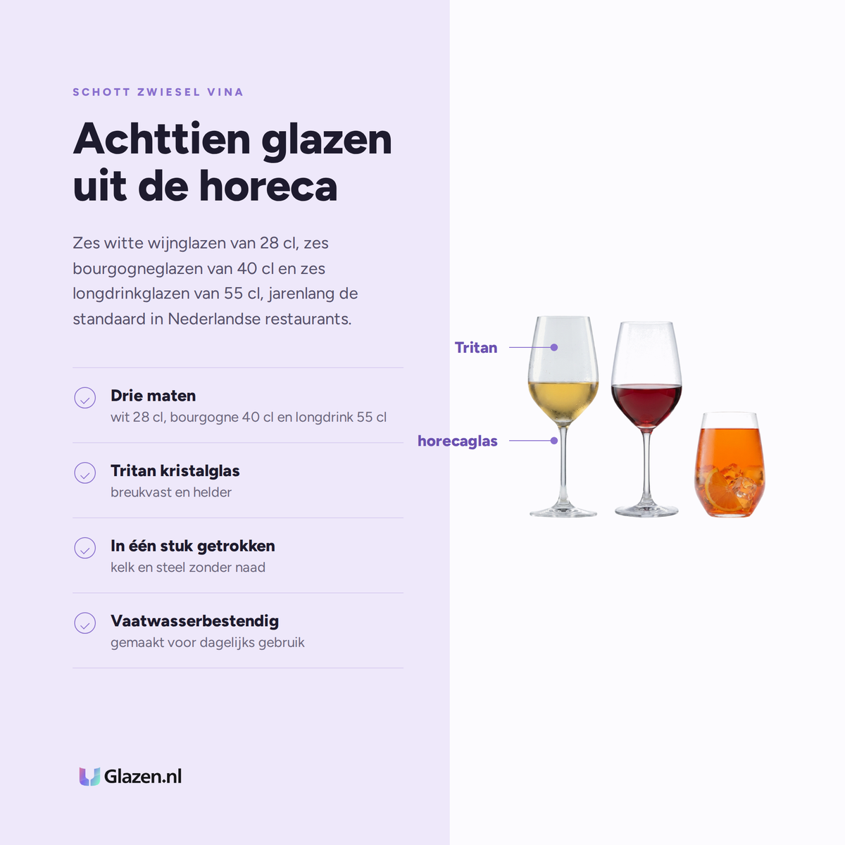 Eigenschappen van Schott Zwiesel Vina Glazenset 18-Delig (Wit, Rood & Longdrink)