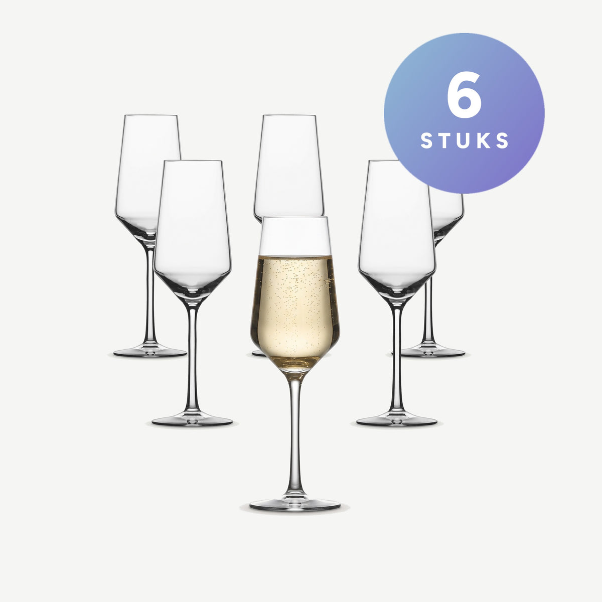 Zwiesel Glas Belfesta Champagneglas 29,7 Cl met Mousseerpunt set van 6 glazen