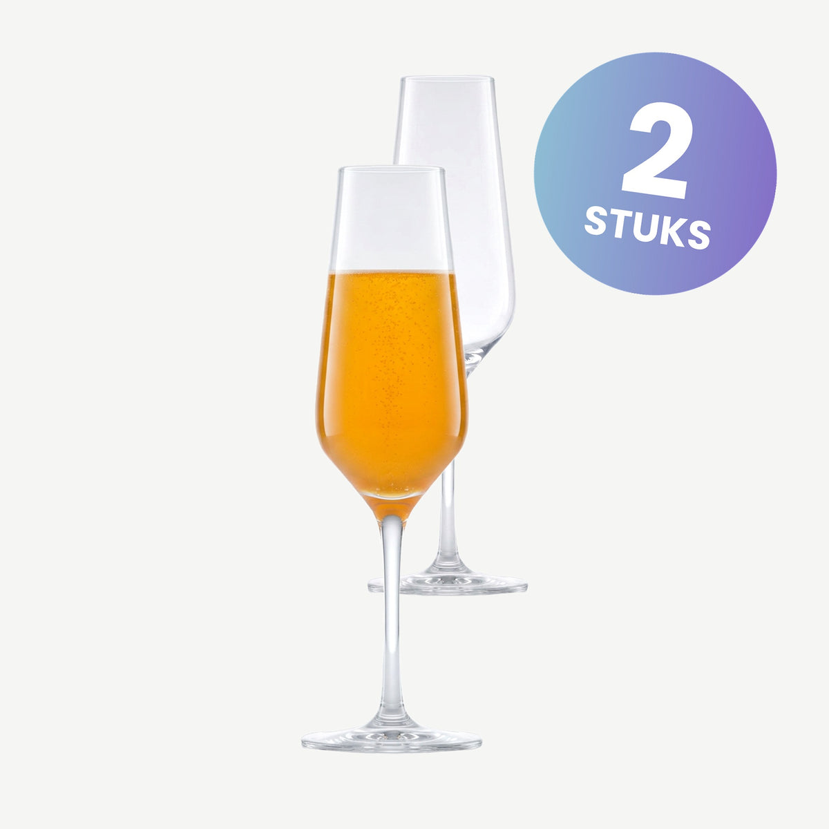 Zwiesel Glas Bouquet Fine Champagneglas Asti 24,7 Cl met Mousseerpunt - set van 2 glazen