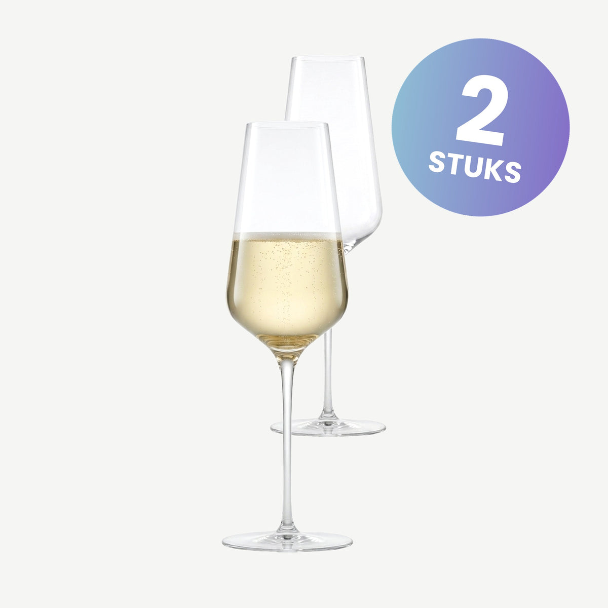 Zwiesel Glas Duo Champagneglas 37,8 Cl met Mousseerpunt in Geschenkverpakking - set van 2 glazen