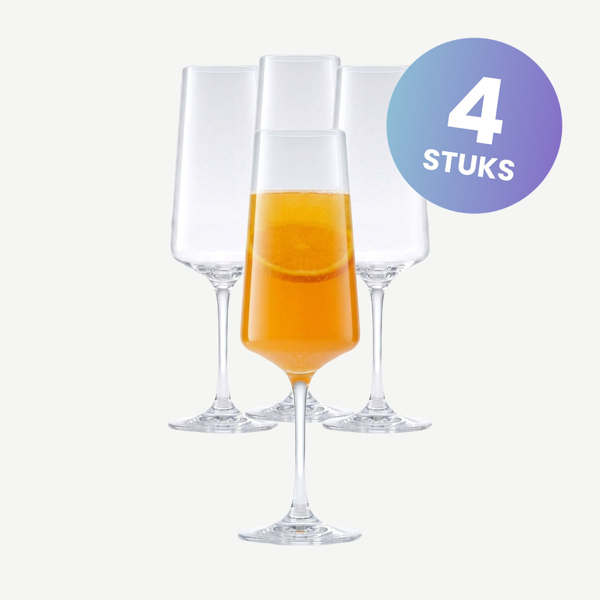 Zwiesel Glas Echo Champagneglas 39,5 Cl met Mousseerpunt - set van 4 glazen