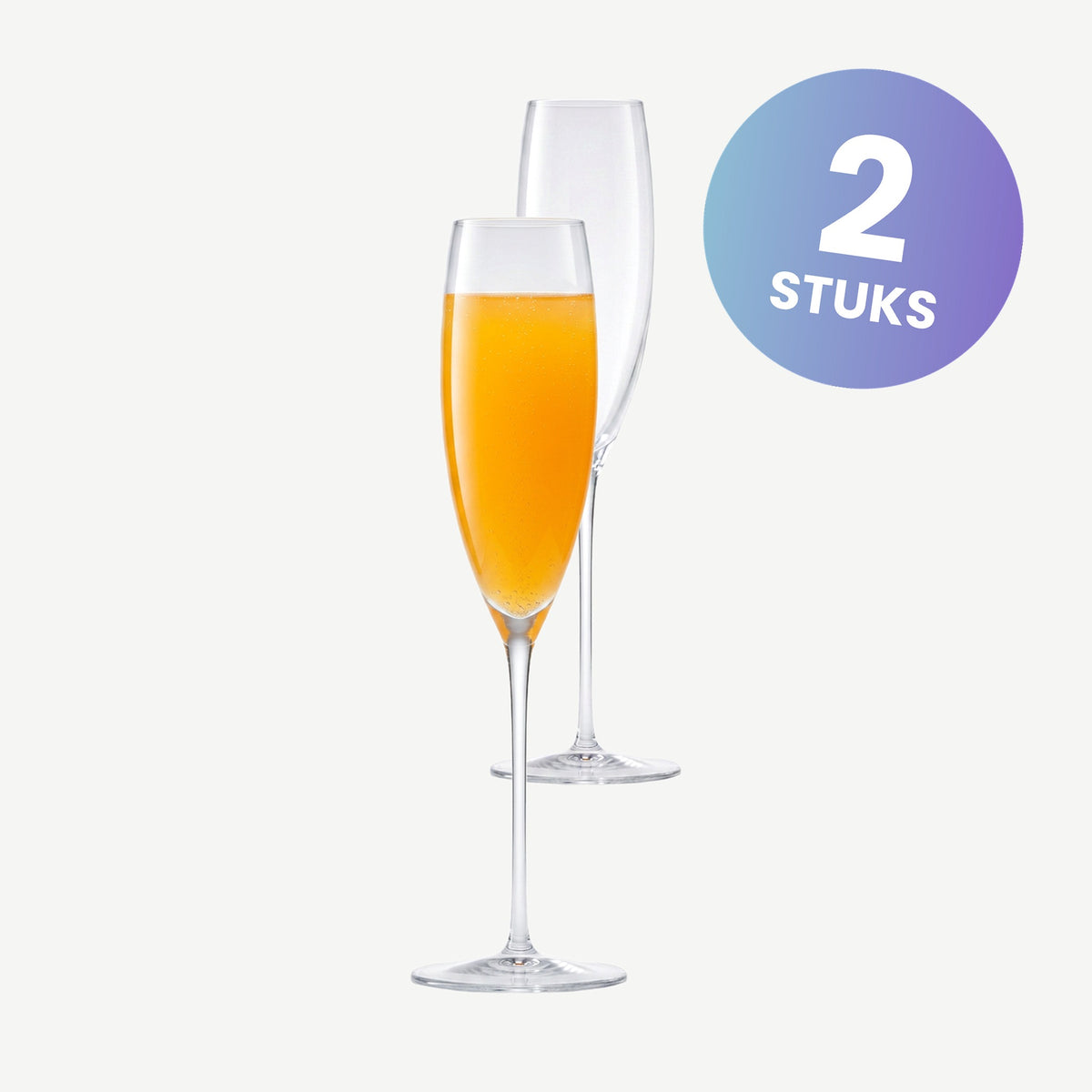 Zwiesel Glas Enoteca Champagneglas 21,4 Cl met Mousseerpunt in Geschenkverpakking - set van 2 glazen