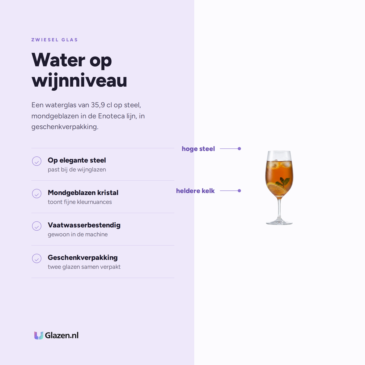 Eigenschappen van Zwiesel Glas Enoteca Waterglas 35,9 Cl in Geschenkverpakking