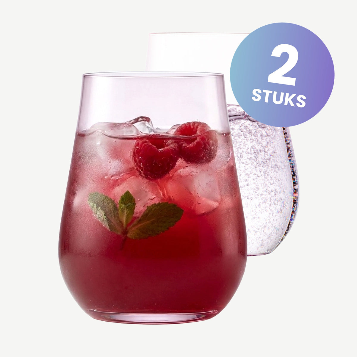 Zwiesel Glas Kolibri Tumbler Allround 49,8 Cl met Maatstreep Roze - set van 2 glazen