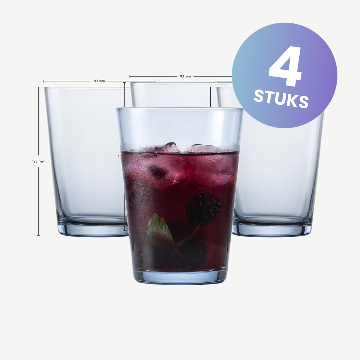 Zwiesel Glas Together Waterglas 54,8 Cl Blauw - set van 4 glazen